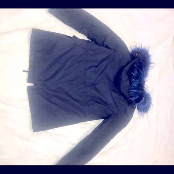 Mid-Length Faux Fur gently used Coat. - Picture 3 of 5